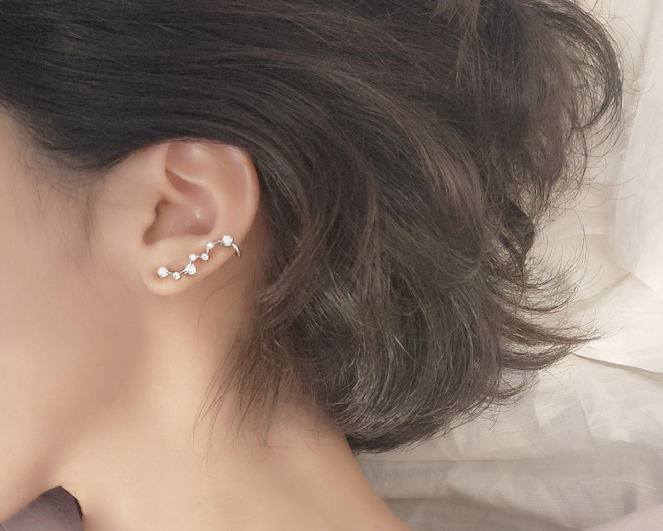 "Galassia" Silver 925 Zircon Statement Ear Cuffs